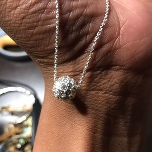 Diamond ball necklace